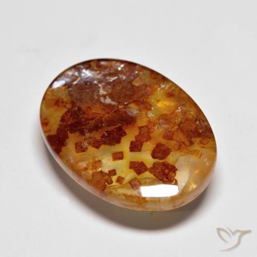 Quarzo con marcasite Multicolore naturale da 11.98 ct, Ovale, Trasparente