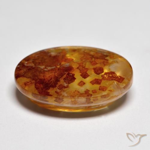 Quarzo con marcasite Multicolore naturale da 11.98 ct, Ovale, Trasparente