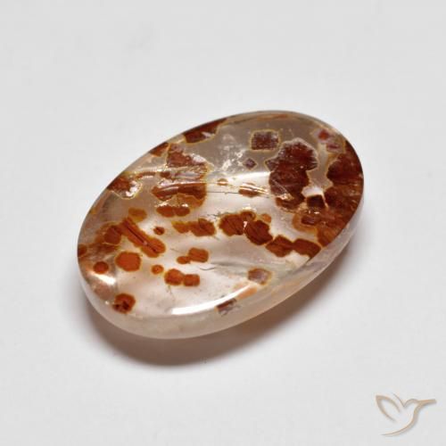 Quarzo con marcasite Multicolore naturale da 6.22 ct, Ovale, Trasparente