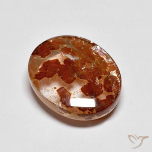 5.24ct Naturale Multicolore Quarzo Con Marcasite, Ovale, Trasparente