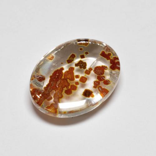 Quarzo Con Marcasite Multicolore naturale da 5.58 ct, Taglio ovale, Trasparente