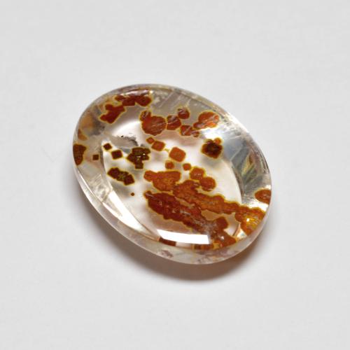 Quarzo Con Marcasite Multicolore naturale da 5.58 ct, Taglio ovale, Trasparente