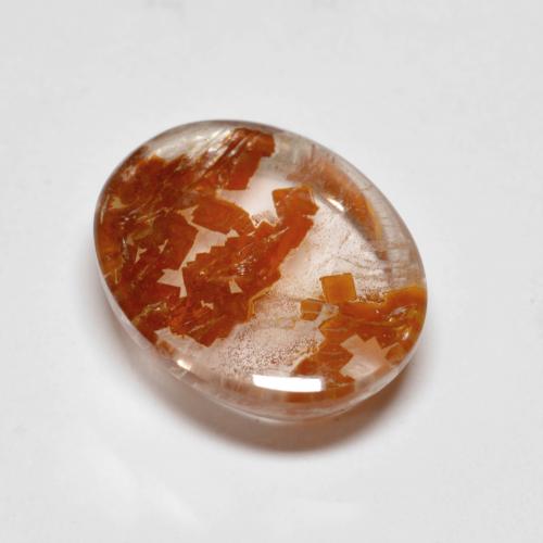 Quarzo con marcasite multicolore naturale da 3,62 ct, taglio ovale, trasparente