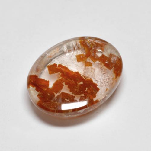 Quarzo con marcasite multicolore naturale da 3,62 ct, taglio ovale, trasparente