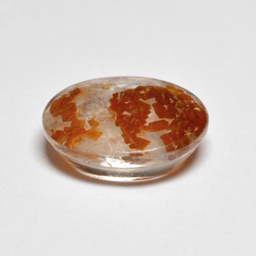 Quarzo con marcasite multicolore naturale da 3,62 ct, taglio ovale, trasparente