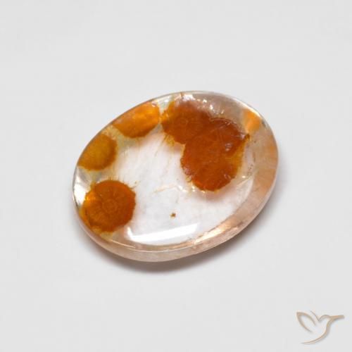 2.39ct Naturale Multicolore Quarzo Con Marcasite, Ovale, Trasparente