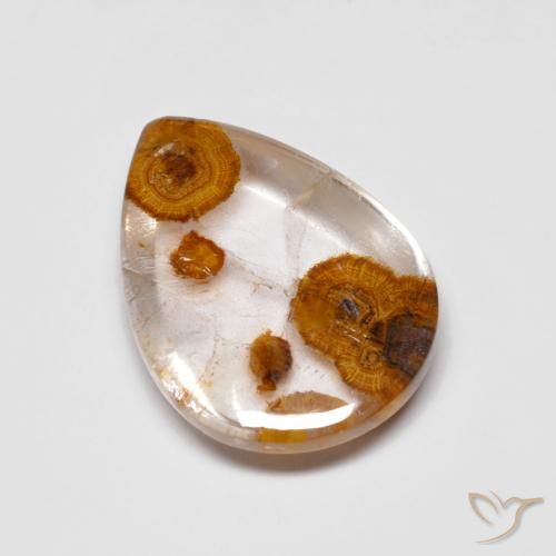Quarzo con marcasite Multicolore naturale da 8.30 ct, Forma a pera, Trasparente