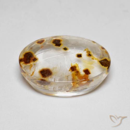 Quarzo con marcasite Multicolore naturale da 9.60 ct, Ovale, Trasparente