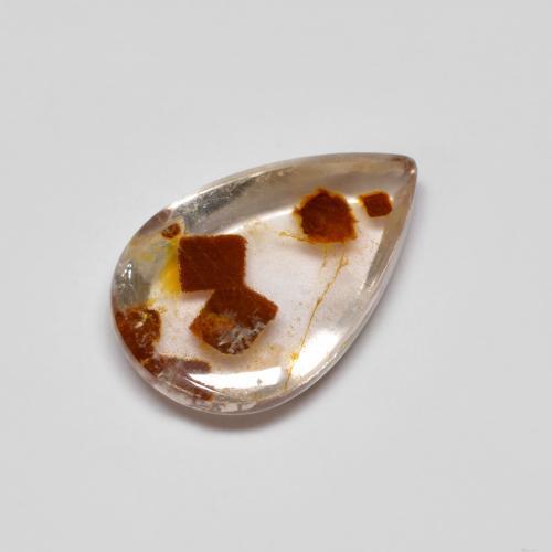 Quarzo Con Marcasite Multicolore naturale da 3.45 ct, Forma a pera, Trasparente