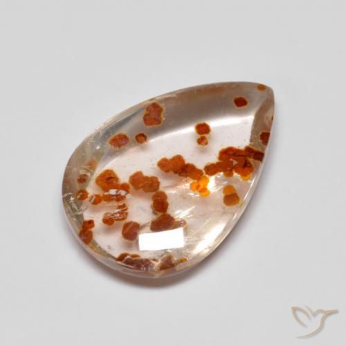 Quarzo Con Marcasite Multicolore naturale da 6.01 ct, Forma a pera, Trasparente