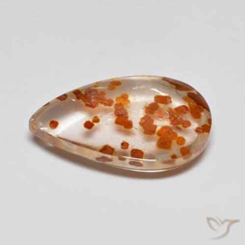 Quarzo Con Marcasite Multicolore naturale da 6.01 ct, Forma a pera, Trasparente