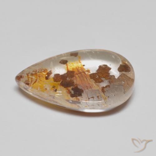 Quarzo con marcasite Multicolore naturale da 8.32 ct, Forma a pera, Trasparente