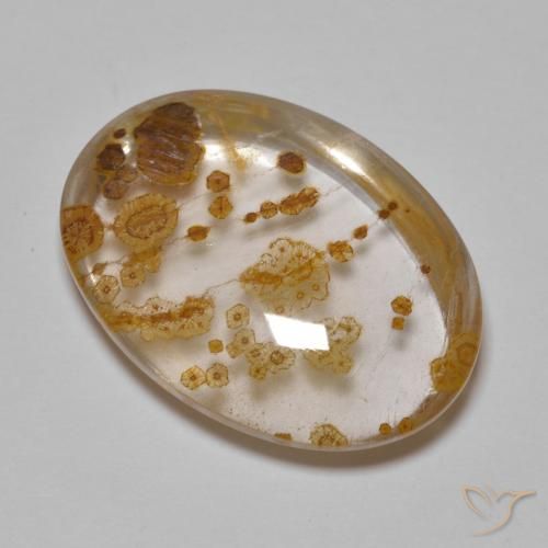 Quarzo Con Marcasite Multicolore naturale da 23.29 ct, Ovale, Trasparente