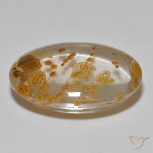 Quarzo Con Marcasite Multicolore naturale da 23.29 ct, Ovale, Trasparente