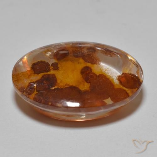 Quarzo con marcasite Multicolore naturale da 19.21 ct, Ovale, Trasparente
