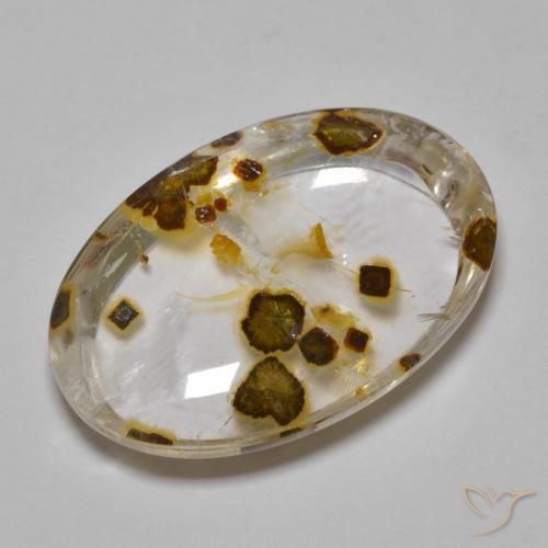 Quarzo con marcasite Multicolore naturale da 29.44 ct, Ovale, Trasparente