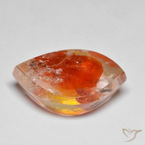 Quarzo con marcasite Multicolore naturale da 14.85 ct, Taglio a fantasia, Trasparente