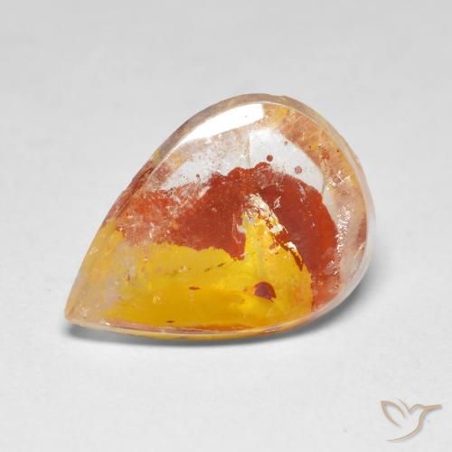 Quarzo con marcasite Multicolore naturale da 5.50 ct, Forma a pera, Trasparente
