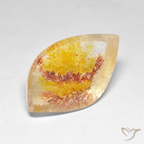 Quarzo con marcasite Multicolore naturale da 14.09 ct, Taglio a fantasia, Trasparente