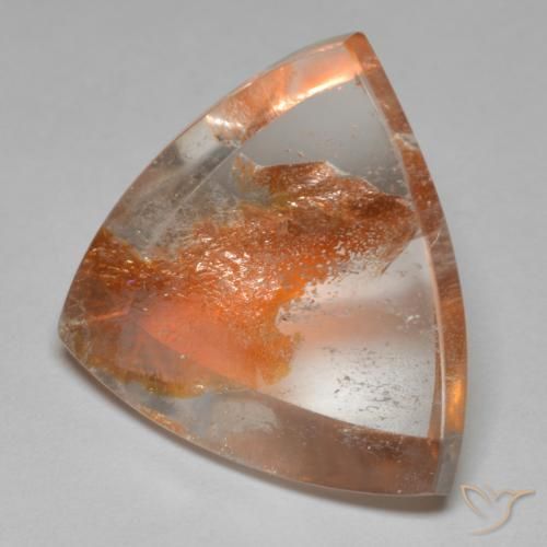 Quarzo con marcasite Multicolore naturale da 17.86 ct, Taglio trillion, Trasparente