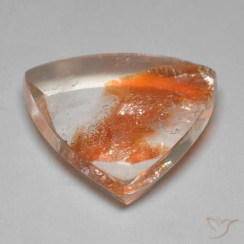 Quarzo con marcasite Multicolore naturale da 17.86 ct, Taglio trillion, Trasparente