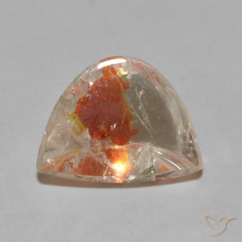 5.59ct Naturale Multicolore Quarzo con marcasite, Taglio a fantasia, Trasparente