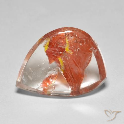 8.89ct Naturale Multicolore Quarzo Con Marcasite, Taglio a fantasia, Trasparente
