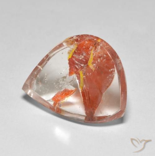 Quarzo con marcasite Multicolore naturale da 8.89 ct, Taglio a fantasia, Trasparente