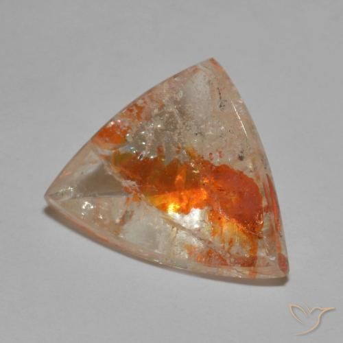 7.67ct Naturale Multicolore Quarzo Con Marcasite, Taglio trillion, Trasparente