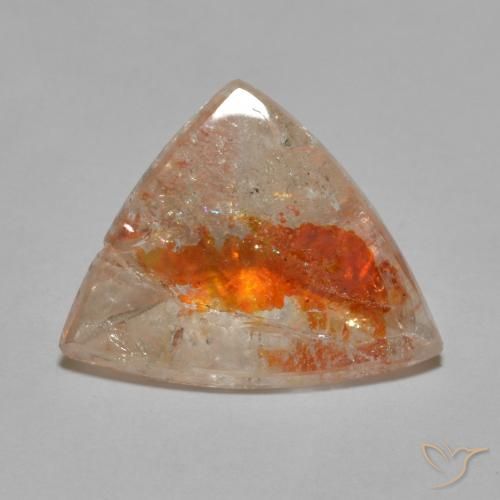 Quarzo con marcasite Multicolore naturale da 7.67 ct, Taglio trillion, Trasparente