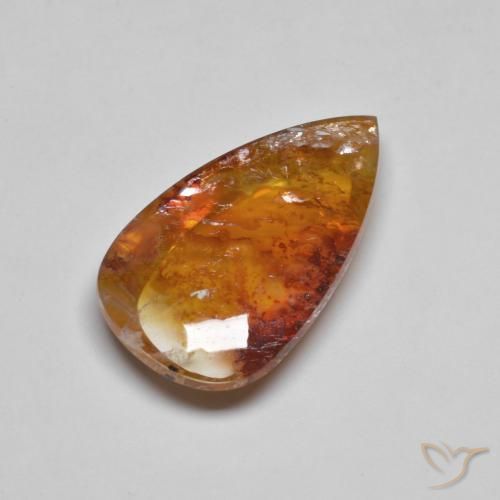 Quarzo con marcasite Multicolore naturale da 19.90 ct, Forma a pera, Trasparente
