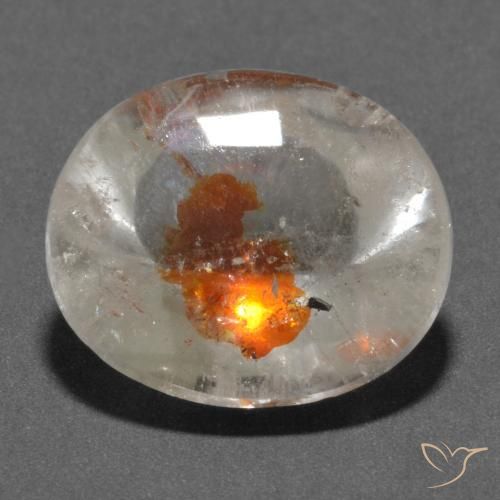 Quarzo con marcasite Multicolore naturale da 19.66 ct, Ovale, Trasparente