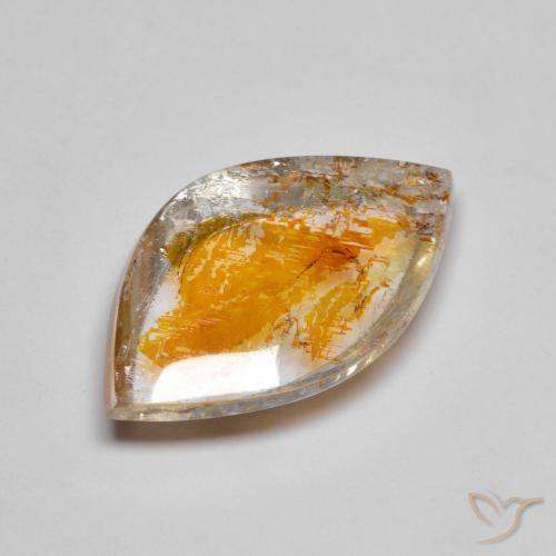 Quarzo con marcasite Multicolore naturale da 9.60 ct, Taglio a fantasia, Trasparente