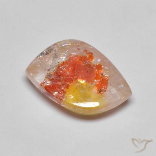 Quarzo con marcasite naturale multicolore da 5,96 ct, forma fantasia, trasparente