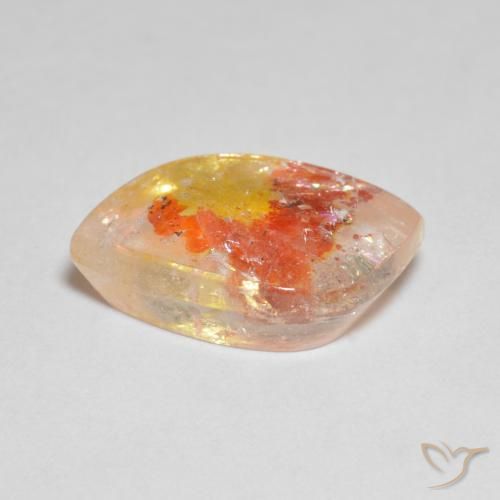 Quarzo con marcasite naturale multicolore da 5,96 ct, forma fantasia, trasparente
