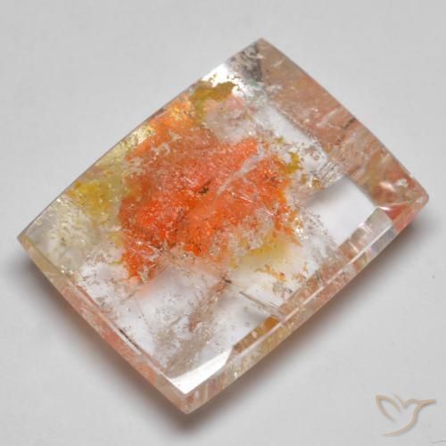 19.23ct Naturale Multicolore Quarzo Con Marcasite, Taglio a baguette, Trasparente