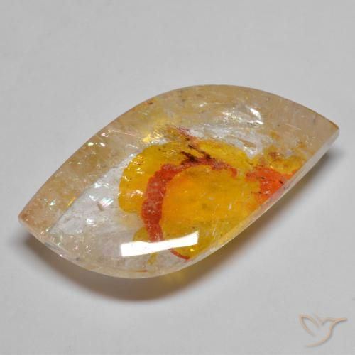 Quarzo con marcasite Multicolore naturale da 26.91 ct, Taglio a fantasia, Trasparente
