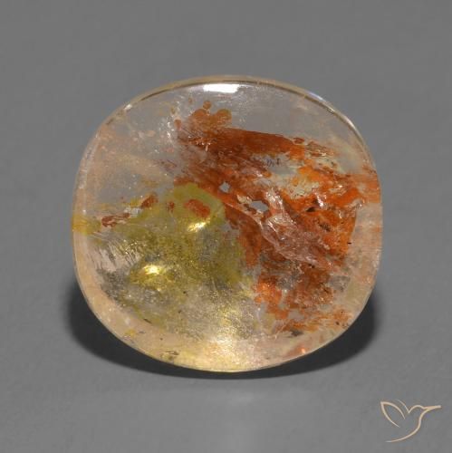 Quarzo con marcasite Multicolore naturale da 11.47 ct, Cuscino, Trasparente