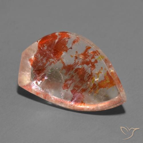 13.13ct Naturale Multicolore Quarzo Con Marcasite, Taglio a fantasia, Trasparente