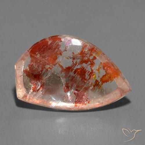Quarzo con marcasite Multicolore naturale da 13.13 ct, Taglio a fantasia, Trasparente