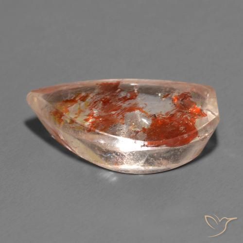 Quarzo con marcasite Multicolore naturale da 13.13 ct, Taglio a fantasia, Trasparente