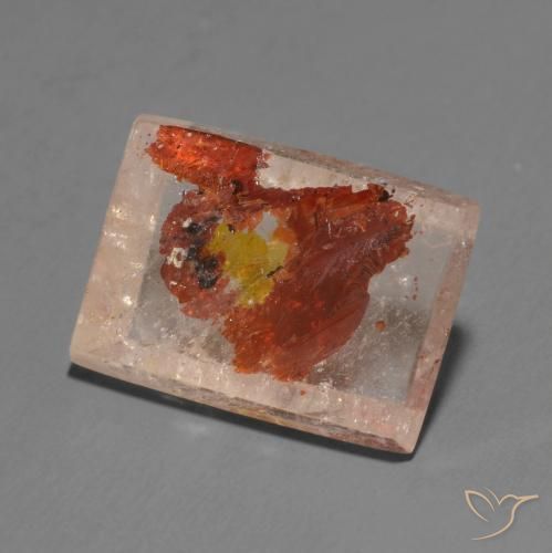 Quarzo con marcasite Multicolore naturale da 11.48 ct, Taglio a baguette, Trasparente