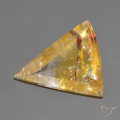 Quarzo con marcasite Multicolore naturale da 14.28 ct, Taglio trillion, Trasparente