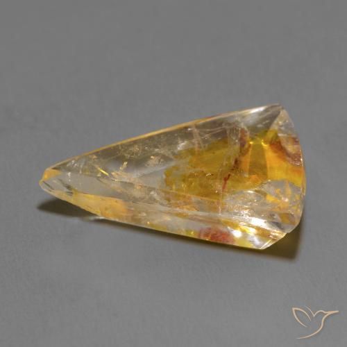 Quarzo con marcasite Multicolore naturale da 14.28 ct, Taglio trillion, Trasparente