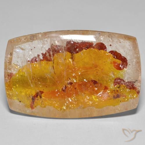 63.38ct Naturale Multicolore Quarzo con marcasite, Cuscino, Trasparente