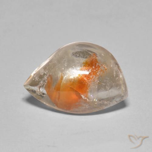 4.61ct Naturale Multicolore Quarzo con marcasite, Taglio a fantasia, Trasparente