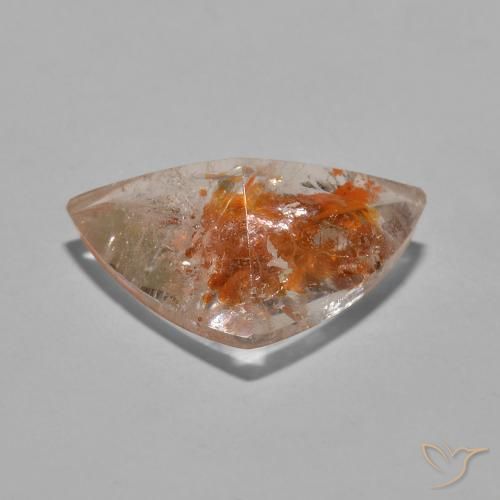 Quarzo con marcasite Multicolore naturale da 6.50 ct, Taglio trillion, Trasparente