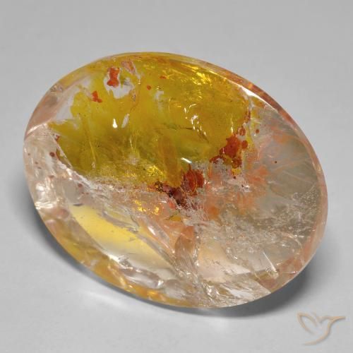 Quarzo con marcasite Multicolore naturale da 44.84 ct, Ovale, Trasparente