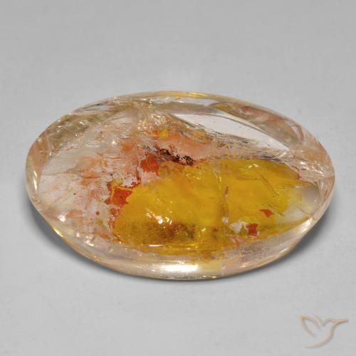 Quarzo con marcasite Multicolore naturale da 44.84 ct, Ovale, Trasparente