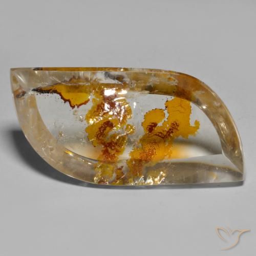 Quarzo con marcasite Multicolore naturale da 33.96 ct, Taglio a fantasia, Trasparente